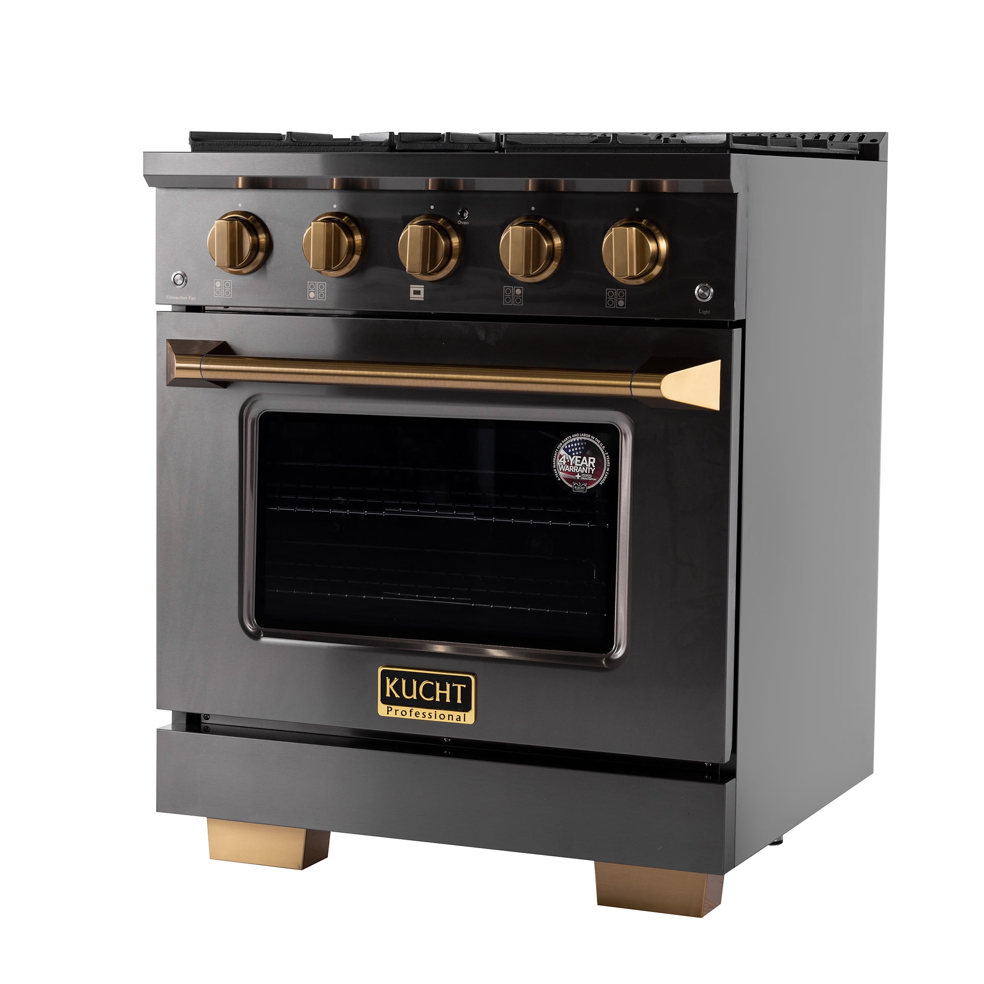 Gemstone Professional 30-in Natural Gas Range in Titanium Stainless Steel