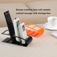thumbnail image 1 of pitrice Étagère de Rangement à 4 Compartiments pour Télécommande de Climatisation Support pour Appareils de Chambre Étagère de Salon Affaires Noir Orange, 1 of 6