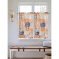 thumbnail image 6 of Tier Curtains 45 Inches Long, Orange Blue Window Treatment Curtain Drapes, Minimalist Smear Abstract Art Painting Window Half Privacy Curtains for Bedroom Bathroom, 42"x45", 2 Panels, 6 of 7