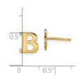 thumbnail image 4 of Sterling Silver Gold-plated Letter B Initial Post Earrings, 4 of 4