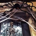 thumbnail image 5 of Halloween Spider Decoration, Stretchy Cobweb Cotton Fake Giant Spider Prop, Realistic Horror Scene Layout for Bar Indoor Party Haunted House Display, 5 of 7