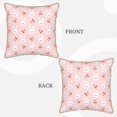 thumbnail image 3 of Fotbe Rabbit And Cherry Pattern Velvet Decorative Throw Pillow Covers with Elegant Piping, Soft Plush Cushion Cover for Sofa, Bed, Car, Office-16"x16", 3 of 8