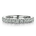 thumbnail image 4 of 2 ct Eternity Band, Eternity Ring, Women's Wedding Band, 18K White Gold Plated, 4mm Round Cut High Profile Bands, 4 of 5