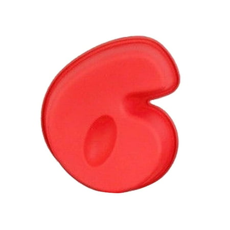 

Large Number Shaped Silicone Cake Mould Heat Resistant Chocolate Cookie Mold for Birthday Anniversary - No.6