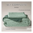 thumbnail image 3 of Edredón Ligero Real Textil + 1 Funda de Almohada, Juego de Colcha Individual, Color Verde/Verde Oscuro, 3 of 9