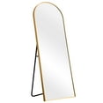 NeuType 28 in x 71 in Gold Modern Floor Mirror