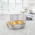 thumbnail image 3 of Spectrum Diversified Euro Basket, Classic Kitchen Design for Breads, Roll, Muffin Pastries & Baked Good Storage, Traditional Style Snack & Food Holder for Serving, 7 x 12.5 x 3.5, Satin Nickel, 3 of 8