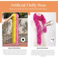 thumbnail image 3 of NOGIS 5 Pcs 5 ft Feather Boas Artificial Fluffy Boas Decoration Feather Scarf for Women Halloween Tea Party (Pink/Rose Red), 3 of 6