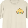 thumbnail image 3 of Piyomaru Crying Emoji Men's Natural Crew Neck Short Sleeve T-shirt-3XL, 3 of 4