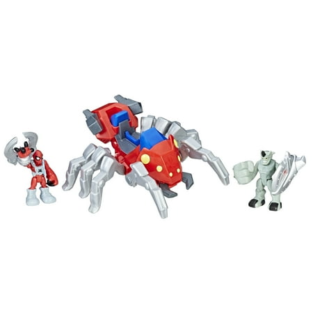 Playskool Heroes Marvel Super Hero Adventures Spider-Man with Spider Bot Action Figure Set, 3 Pieces