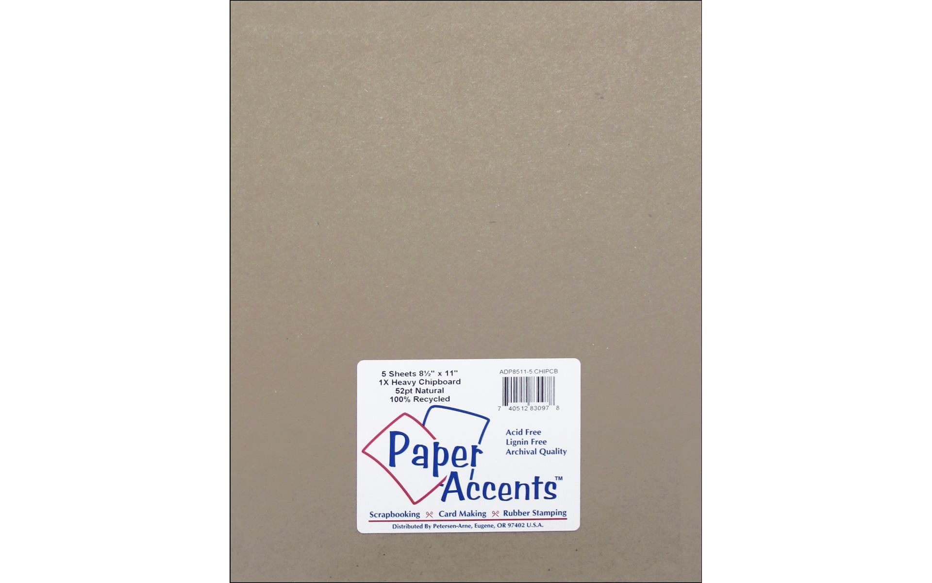 Chipboard 8.5x11 1X Heavy 52pt Natural 5pc