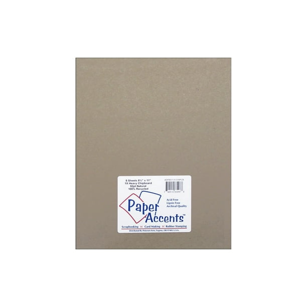 Chipboard 8.5x11 1X Heavy 52pt Natural 5pc