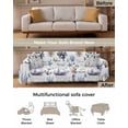 thumbnail image 3 of Nautical Light House Sofa Couch Covers for Dog,Washable Sectional Couch Slipcovers for Loveseat with Tassels,Coastal Ocean Beach Seahorse Seashell Non Slip Sofa Throw Cover Blanket Large 71x102, 3 of 8