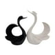 thumbnail image 1 of 2x estatuas de cisne figuras de animales regalos de cumpleaños adornos de resina decorativa esculturas de San Valentín para bookshelf cafe gabinete de Negro, 1 of 8