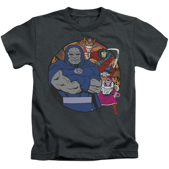 DC Comics Boys' Apokolips Represent Childrens T-shirt Charcoal