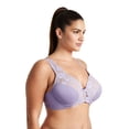 thumbnail image 3 of Curve Muse Women's Minimizer Unlined Underwire Bra With Lace Embroidery-2 Pack-Lavender,Gray-48D, 3 of 6