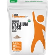 BulkSupplements Organic Psyllium Husk Powder - 500 Grams (1.1 lbs)