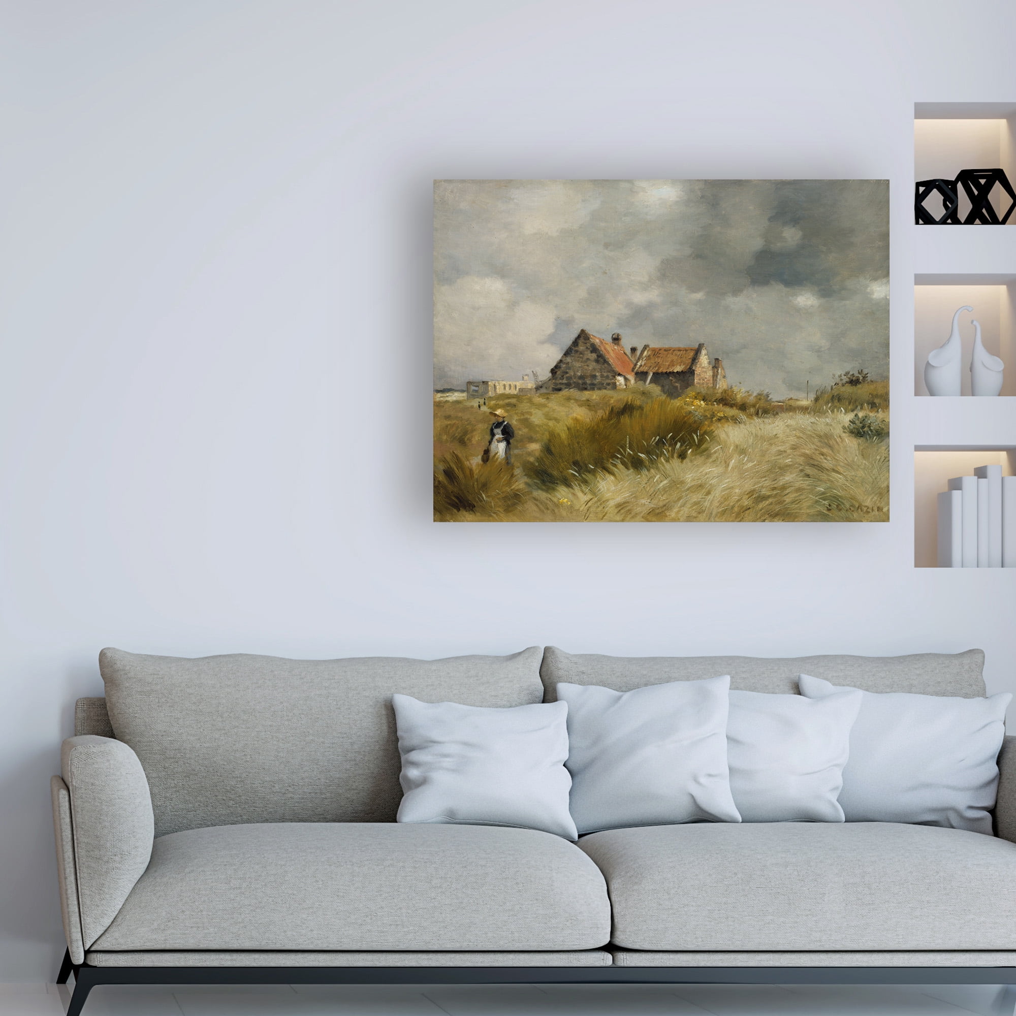 Trademark Fine Art 'Cottage in the Dunes' Canvas Art by Jean Charles Cazin