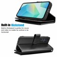 thumbnail image 3 of Wallet Case for Samsung Galaxy A16 Wallet Case 6.7" 5G (2025), [9 Card Slots] Luxury PU Leather Credit Holder Carrying Folio Flip [Detachable] Kickstand Magnetic Phone Cover & Lanyard [Black], 3 of 5
