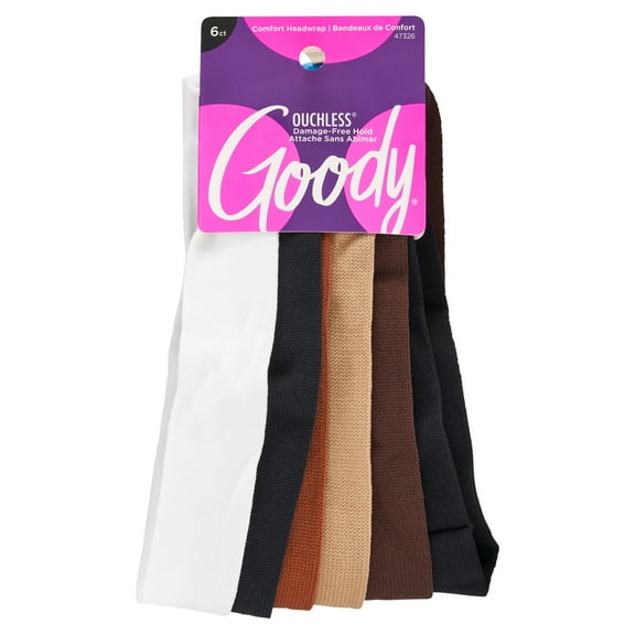 Goody Ouchless Comfort Headwraps - 6ct