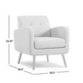 thumbnail image 6 of HL Home Furnishings Armchair in Mustard Yellow Linen with Espresso Legs, 6 of 11