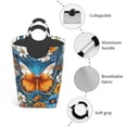thumbnail image 4 of Lsque Spring Butterfly Flowers Laundry Basket, Laundry Hamper, Dirty Clothes Hamper for Laundry, Collapsible, Waterproof Laundry Baskets with Aluminum Handles for Laundry, Dorm, Family, 4 of 6