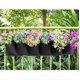 thumbnail image 1 of Bolsa de plantación vertical, bolsa para plantas de pared de jardín, macetero colgante para balcón, maceta colgante para interior y exterior, 6 bolsillos (negro), 1 of 5
