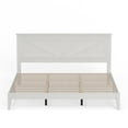 thumbnail image 3 of Farmhouse Solid Wood Platform Bed in King - Gloss White, 3 of 9