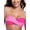 Pink Color Block, variant on Ocean Blues Women's Halter Bikini Top with Removable Strap Color Block Print Twist Front Bandeau Swimsuit Top Bikinis Strapless Bathing Suits for Women