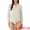Beige, variant on Unique Bargains Women's Leotard Shirt Collared Button Down Long Sleeves Bodysuit XS White