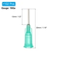 thumbnail image 2 of 18Ga Dispensing Needles, 102PCS 1/2 Inch Industrial Blunt Tip Dispensing Needle Syringes with Luer Lock Needle for Refilling Liquid Inks Adhesive Glue Oil,Green, 2 of 7