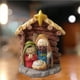thumbnail image 5 of Herunwer Holy Family Figurine Crib Figurine Christmas Nativity Set Catholic Christmas Resin Sculpture for Tabletop Shelf Xmas Party Indoor Decor, 5 of 6
