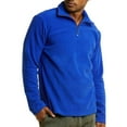 thumbnail image 3 of Men's Quarter Zip Polar Fleece Pullover Sweatshirt, Royal Blue 2XL, 1 Count, 1 Pack, 3 of 7