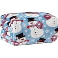 thumbnail image 2 of Plazatex Blue Snowman Micro plush Decorative All Season Blue Color 50" X 60" Throw Blanket, 2 of 2