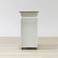 thumbnail image 7 of Aston 33.5" Kitchen Wood Storage Serving Cart - Brown Oak, White, 7 of 7