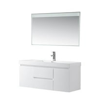 Vanity Art VA6048W Wall Hung 48 in. Single Sink Bathroom Vanity with Resin Top