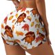 thumbnail image 1 of Balery Thanksgiving Turkey Leaves Pantalones cortos de entrenamiento estampados para mujer, sin costuras, ajustados, para gimnasio, yoga, correr, deportes, ejercicio activo, fitness.-Small, 1 of 8