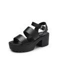 thumbnail image 1 of Sandalias de Plataforma DREAM PAIRS SDHS2429W Tacón Grueso Negro, 1 of 7