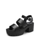thumbnail image 1 of Sandalia DREAM PAIRS SDHS2429W Negra con Tacón Plataforma Grueso, 1 of 7