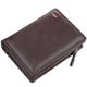 thumbnail image 1 of Carteras de cuero para hombres Cartera corta con bolsillo con cremallera Monederos para hombres Titulares de tarjetas de crédito, 1 of 5