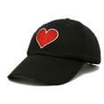 thumbnail image 4 of DALIX Big Heart Womens Hat Embroidered Baseball Cap in Black, 4 of 6