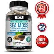 Kaya Naturals Organic Sea Moss Supplement, Bladderwrack & Burdock, Thyroid & Immune Support