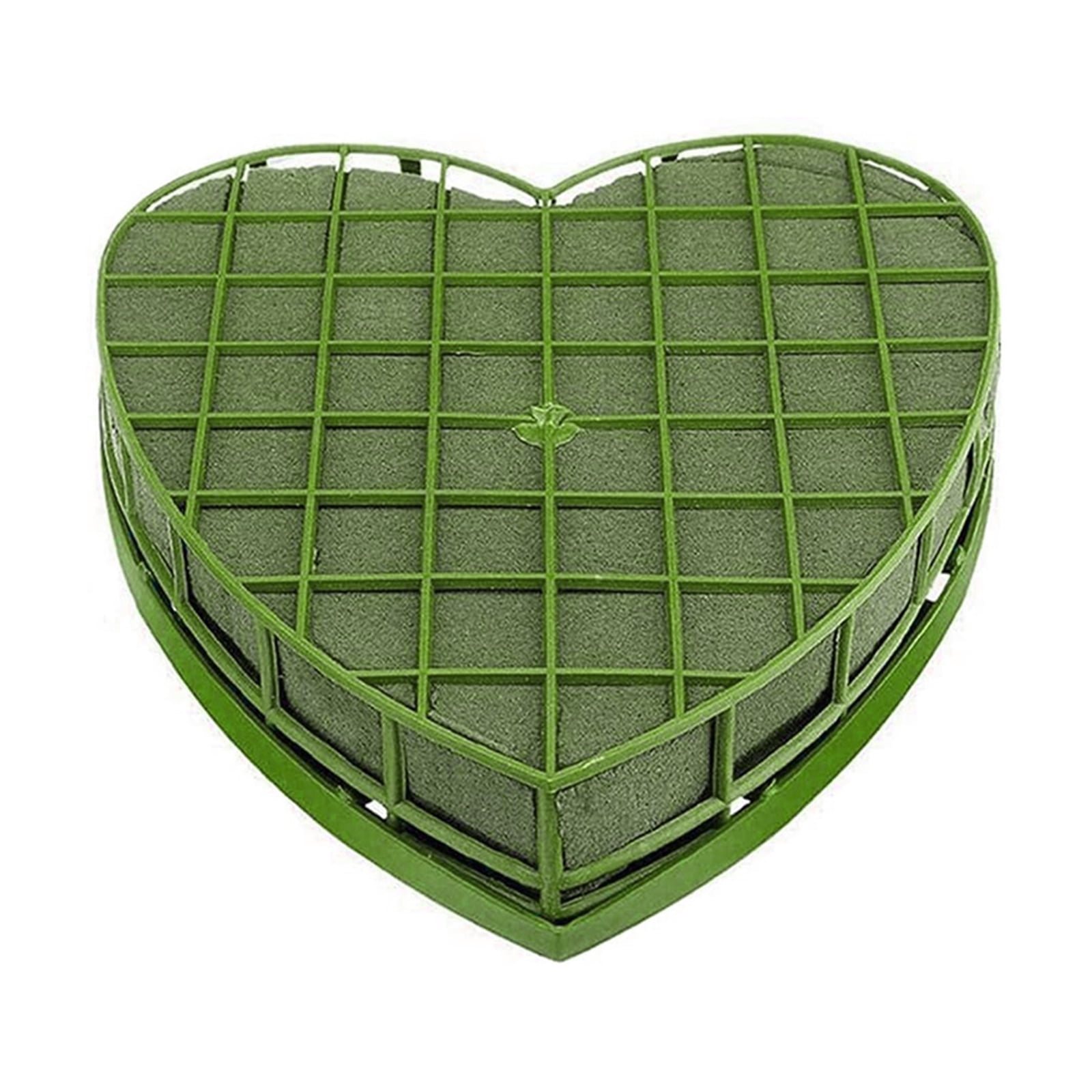 SIEYIO Wedding Car Heart Shape Flower Foam Cage with Suction Cup Green ...
