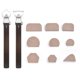 thumbnail image 1 of 2Pc Pottery Carving Tools Sculpture ,9x Mug Handle Forms Molds, 1 of 5