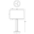 thumbnail image 2 of Stylish Srkashlteni Clear Glass and Polished Nickel Table Lamp with Ascot White Fabric Shade - 28.75 Height, 150W Max, Hi-Lo Switch - Elegant Design for Home Décor, 2 of 2