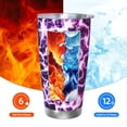 thumbnail image 6 of KLL Blue Lightning Print 40oz Stainless Steel Insulated Car Cup with Spillproof Lid - Keep Your Drink Hot or Cold on the Go-Straw Three-piece Set, 6 of 8