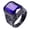Black Blue Diamond, variant on Men's Stainless Steel Vintage Big Square Engraved Wedding Gemstone Biker Ring Band Hip Hop Gold Rose Red Diamond Size 7