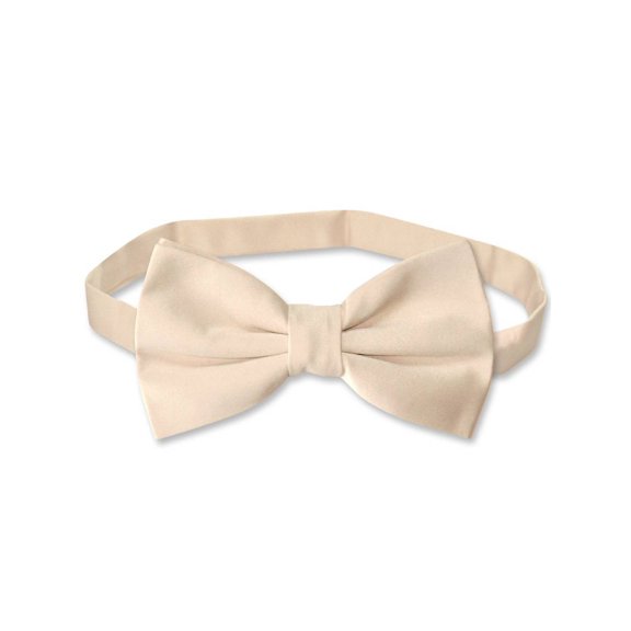 Vesuvio Napoli BOWTIE Solid Light BROWN Color Men's Bow Tie for Tuxedo or Suit