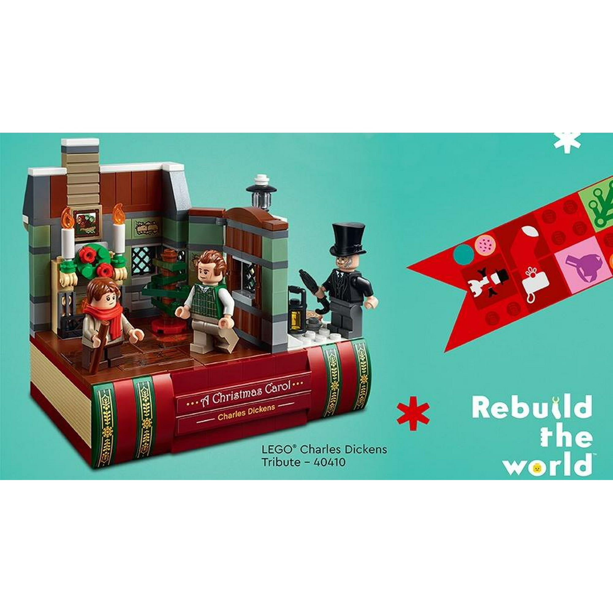 LEGO Charles Dickens Tribute 333 Piece Building Kit LEGO 40410 Ages 8 Walmart