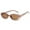 Brown, variant on Retro Oval Cat Eye Sunglasses for Women Small Thin Frame Lightweight Vintage 90s Slim Sun Glasses(Black frame grey lenses)